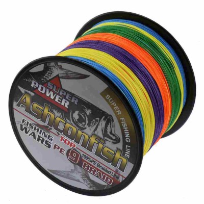 Large Stock 9 Strands 0.14mm to 1.0mm 500 Meters-Pack Multifilament PE Braided Fishing Line